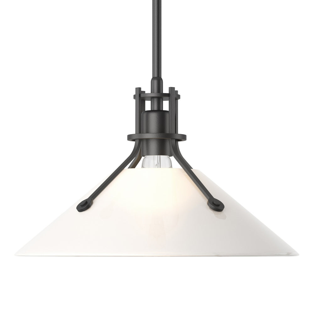 Hubbardton Forge - One Light Pendant - Henry - Black- Union Lighting Luminaires Decor