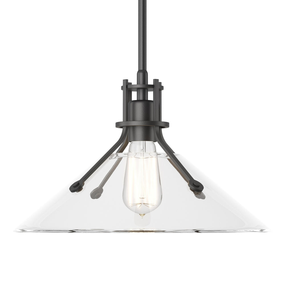 Hubbardton Forge - One Light Pendant - Henry - Black- Union Lighting Luminaires Decor