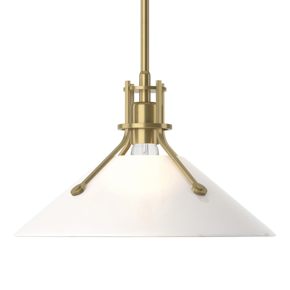 Hubbardton Forge - One Light Pendant - Henry - Modern Brass- Union Lighting Luminaires Decor