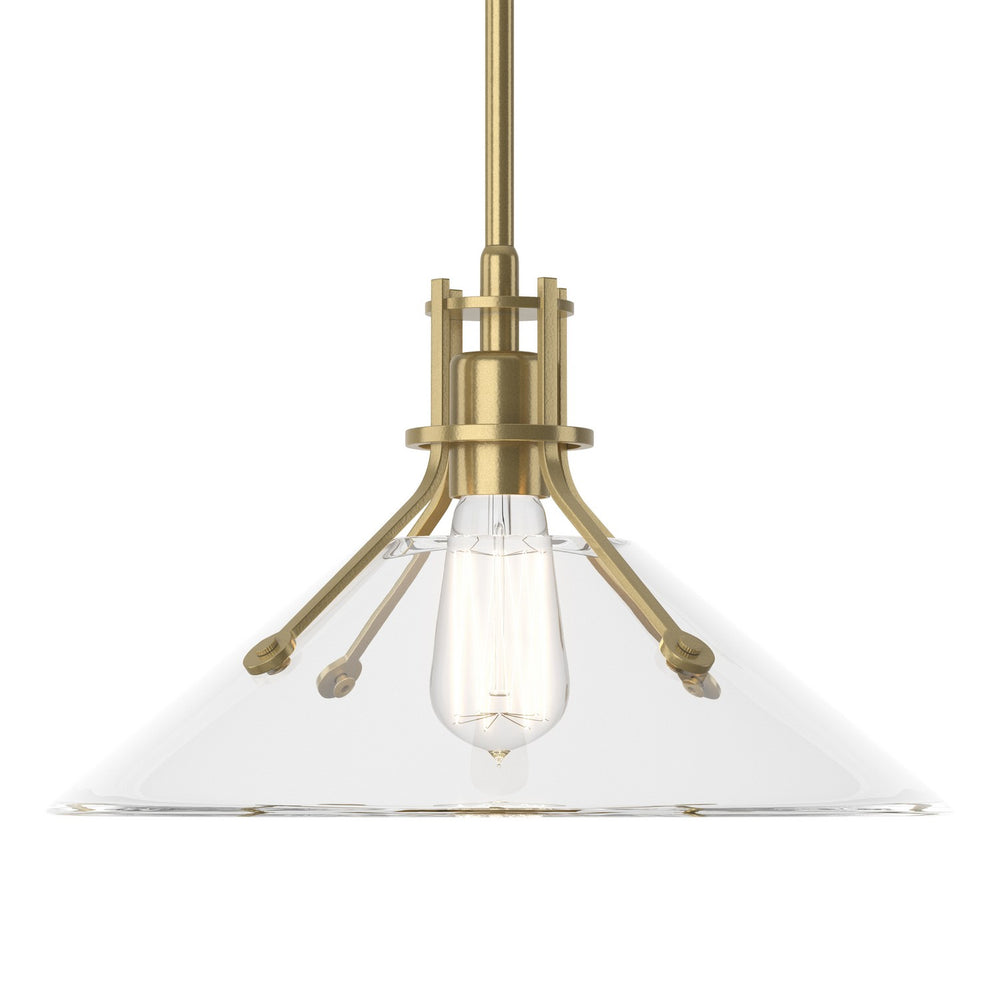 Hubbardton Forge - One Light Pendant - Henry - Modern Brass- Union Lighting Luminaires Decor