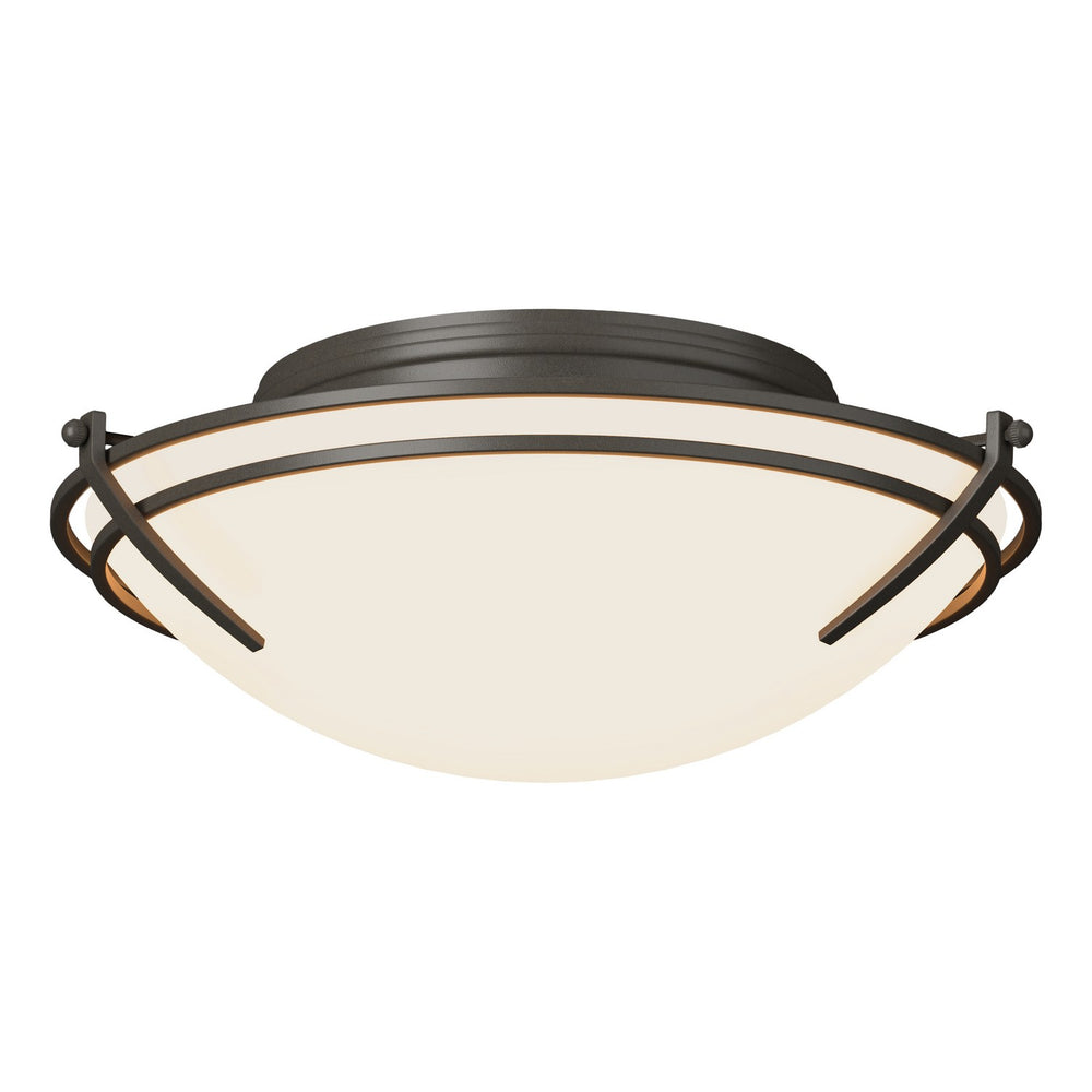 Hubbardton Forge - Two Light Flush Mount - Tryne - Dark Smoke- Union Lighting Luminaires Decor