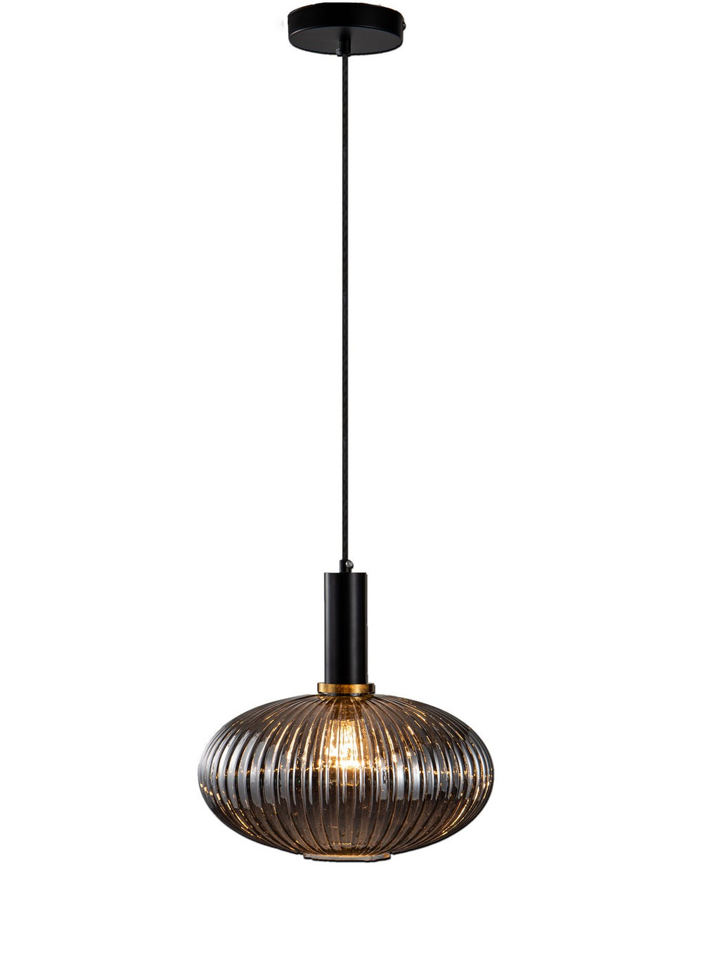 Bethel International Canada - One Light Pendant - Black & Antique Gold- Union Lighting Luminaires Decor