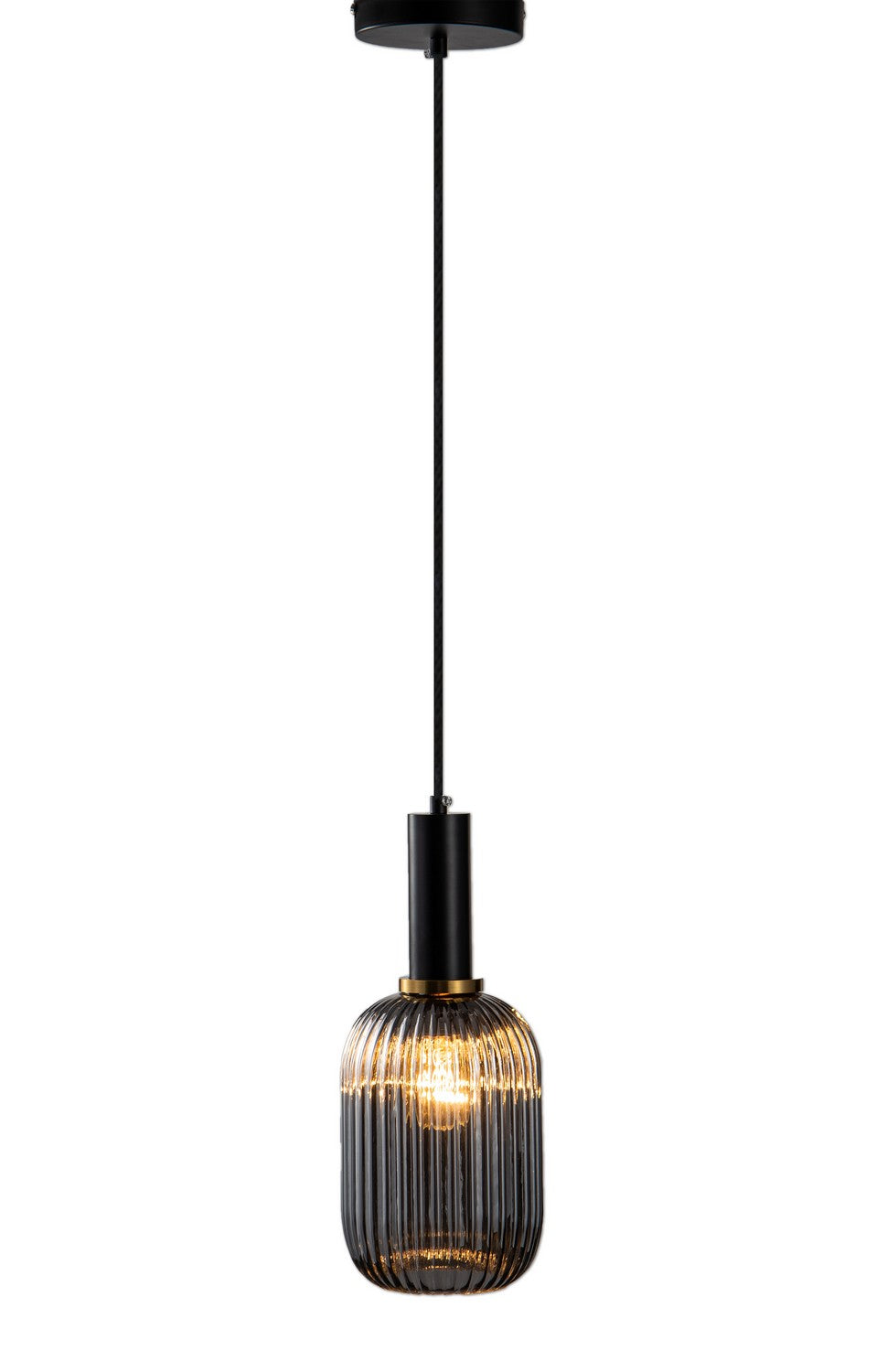 Bethel International Canada - One Light Pendant - Black & Antique Gold- Union Lighting Luminaires Decor