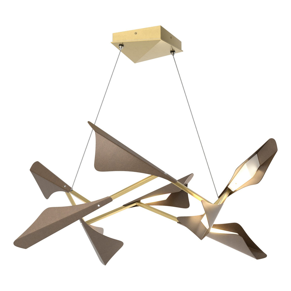 Hubbardton Forge - LED Pendant - Plume - Modern Brass- Union Lighting Luminaires Decor