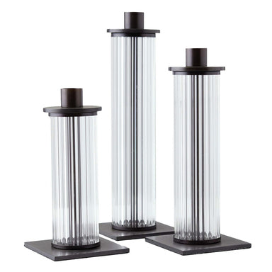 Arteriors - Candleholders, Set of 3 - Wimble - Clear- Union Lighting Luminaires Decor