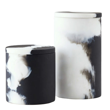 Arteriors - Containers, Set of 2 - Hollie - Black & White- Union Lighting Luminaires Decor