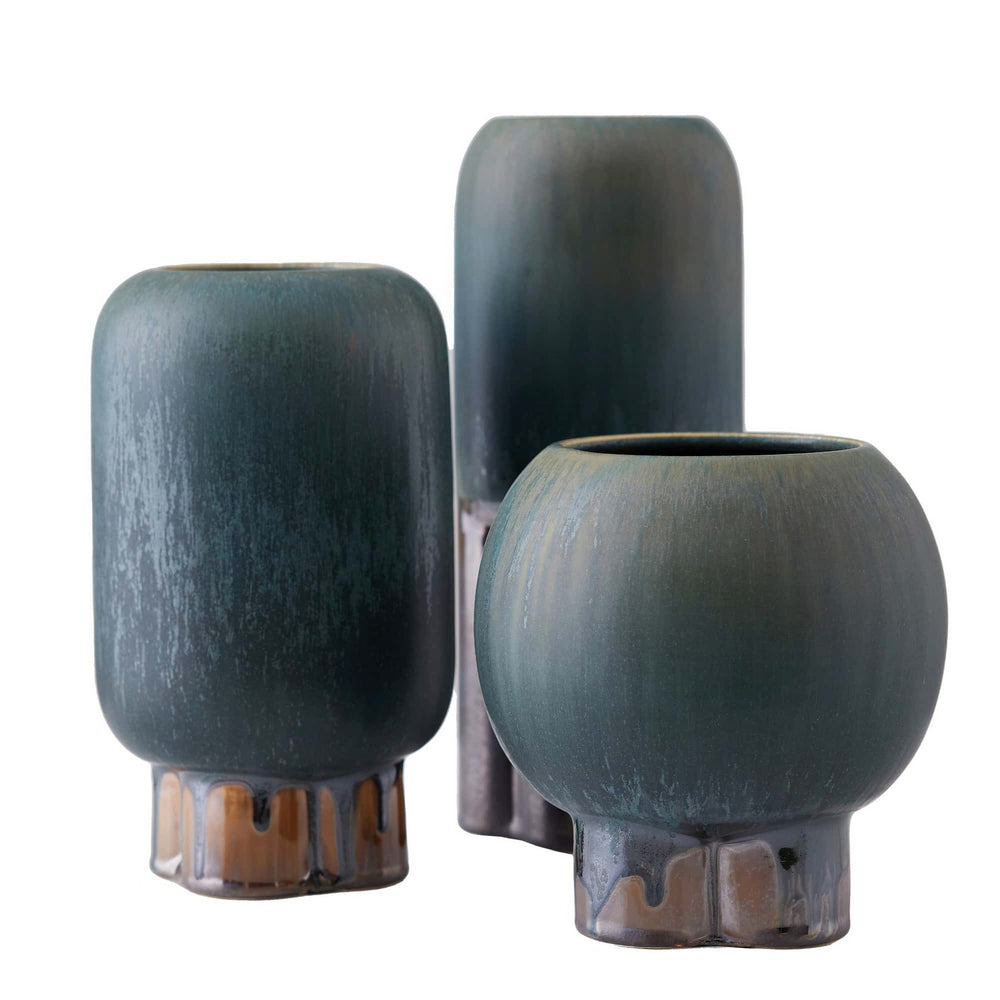 Arteriors - Vases, Set of 3 - Tutwell - Forest Reactive- Union Lighting Luminaires Decor