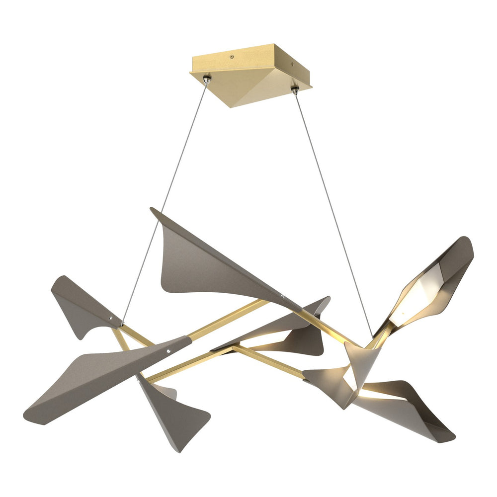 Hubbardton Forge - LED Pendant - Plume - Modern Brass- Union Lighting Luminaires Decor