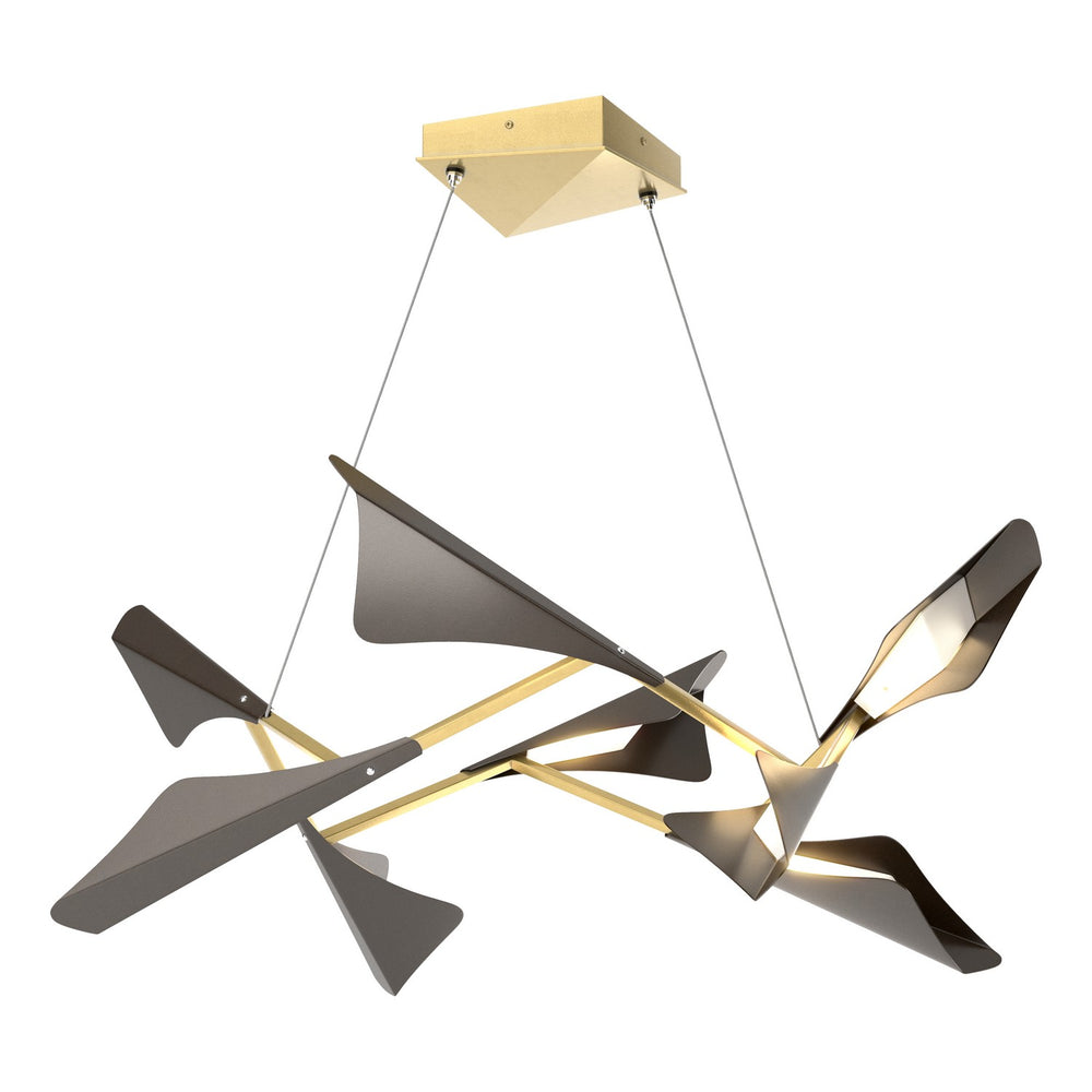 Hubbardton Forge - LED Pendant - Plume - Modern Brass- Union Lighting Luminaires Decor