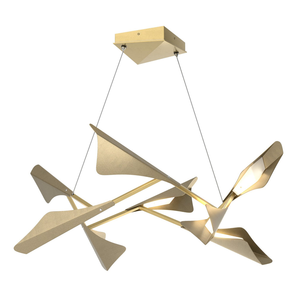 Hubbardton Forge - LED Pendant - Plume - Modern Brass- Union Lighting Luminaires Decor