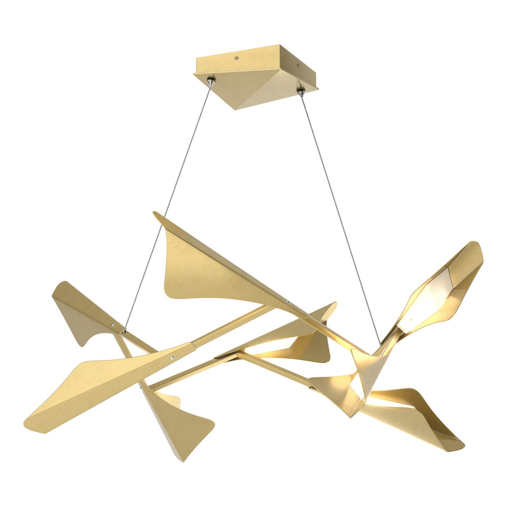 Hubbardton Forge - LED Pendant - Plume - Modern Brass- Union Lighting Luminaires Decor