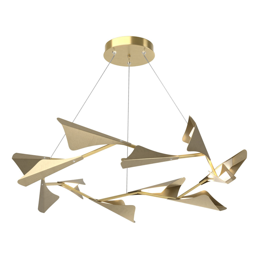 Hubbardton Forge - LED Pendant - Plume - Modern Brass- Union Lighting Luminaires Decor