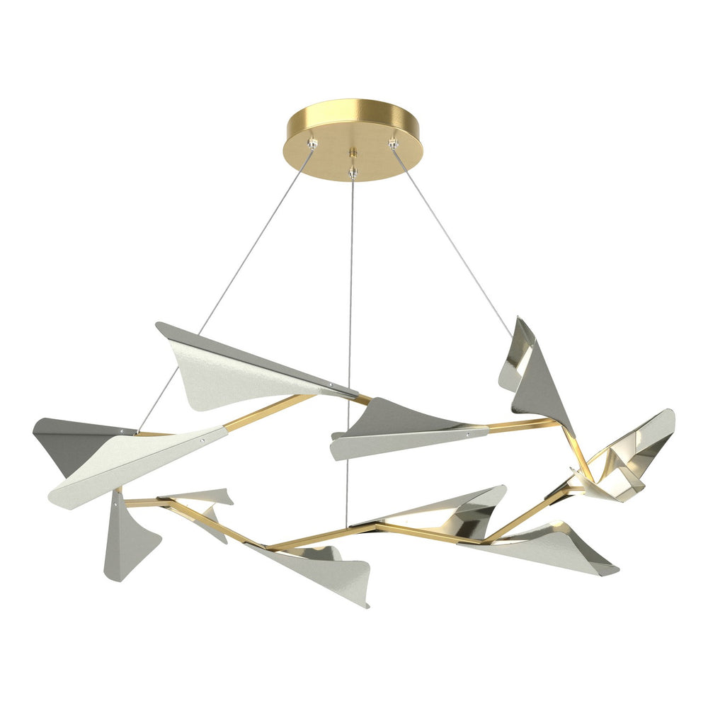 Hubbardton Forge - LED Pendant - Plume - Modern Brass- Union Lighting Luminaires Decor
