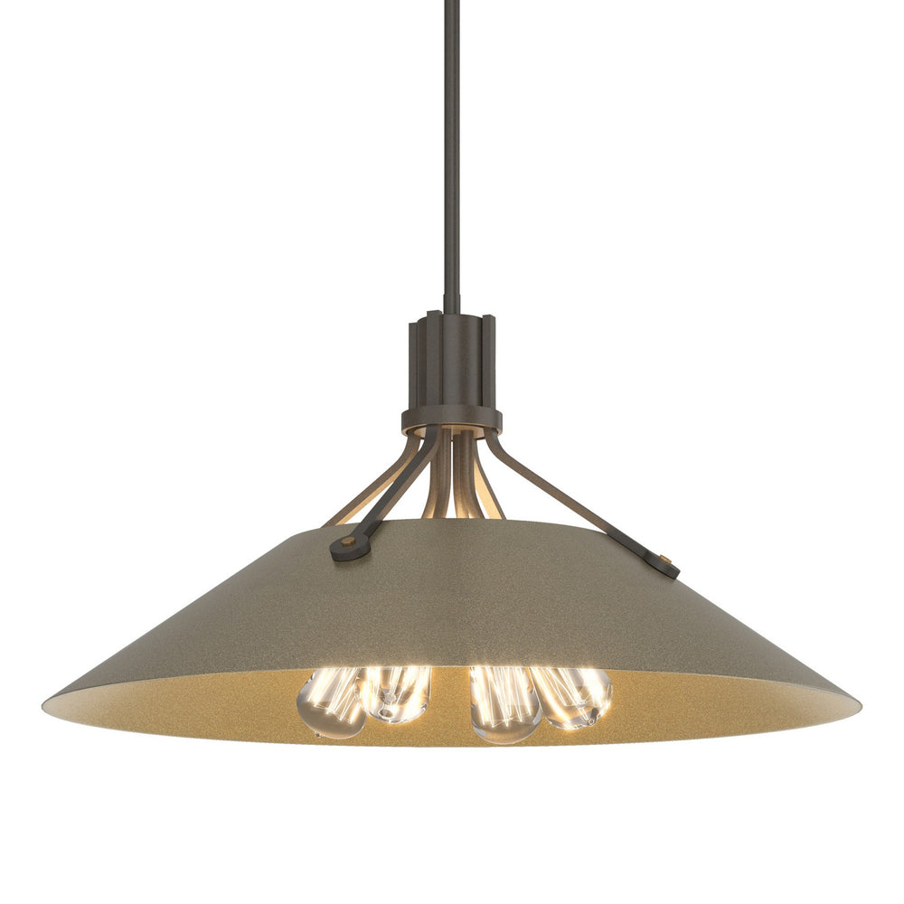 Hubbardton Forge - Four Light Pendant - Henry - Dark Smoke- Union Lighting Luminaires Decor