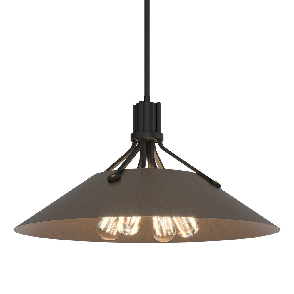 Hubbardton Forge - Four Light Pendant - Henry - Black- Union Lighting Luminaires Decor