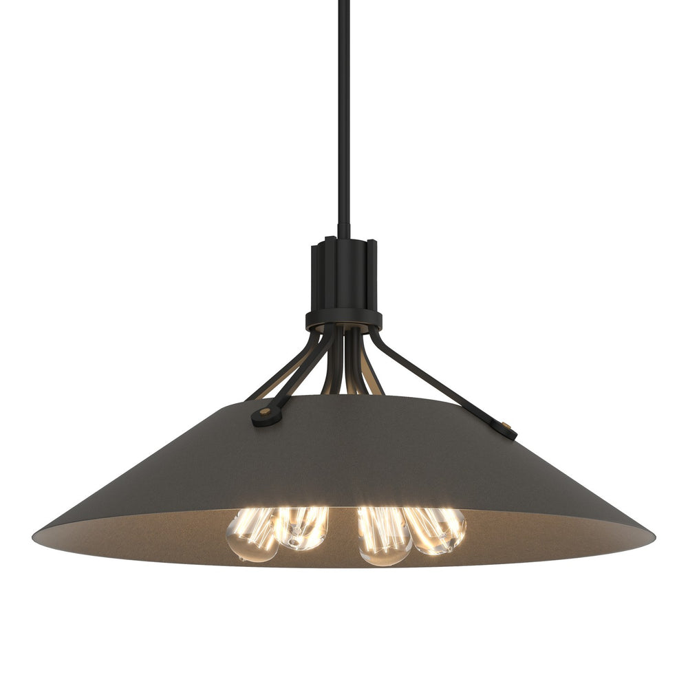 Hubbardton Forge - Four Light Pendant - Henry - Black- Union Lighting Luminaires Decor