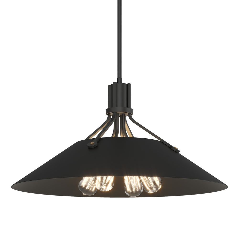 Hubbardton Forge - Four Light Pendant - Henry - Black- Union Lighting Luminaires Decor