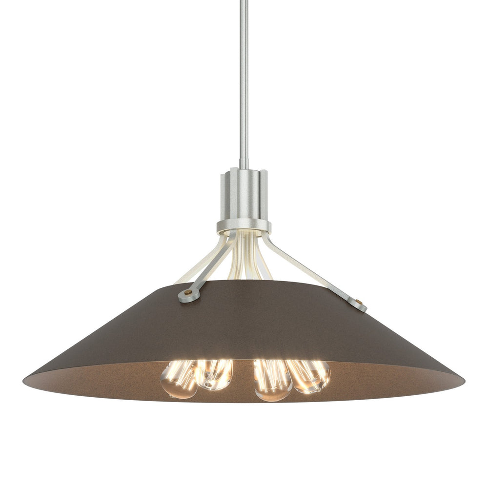 Hubbardton Forge - Four Light Pendant - Henry - Vintage Platinum- Union Lighting Luminaires Decor