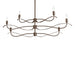 Hubbardton Forge - Six Light Chandelier - Willow - Bronze- Union Lighting Luminaires Decor