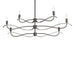Hubbardton Forge - Six Light Chandelier - Willow - Dark Smoke- Union Lighting Luminaires Decor