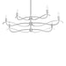 Hubbardton Forge - Six Light Chandelier - Willow - Sterling- Union Lighting Luminaires Decor