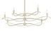 Hubbardton Forge - Six Light Chandelier - Willow - Modern Brass- Union Lighting Luminaires Decor