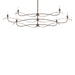 Hubbardton Forge - Six Light Chandelier - Willow - Bronze- Union Lighting Luminaires Decor
