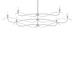 Hubbardton Forge - Six Light Chandelier - Willow - Vintage Platinum- Union Lighting Luminaires Decor