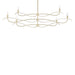Hubbardton Forge - Six Light Chandelier - Willow - Modern Brass- Union Lighting Luminaires Decor