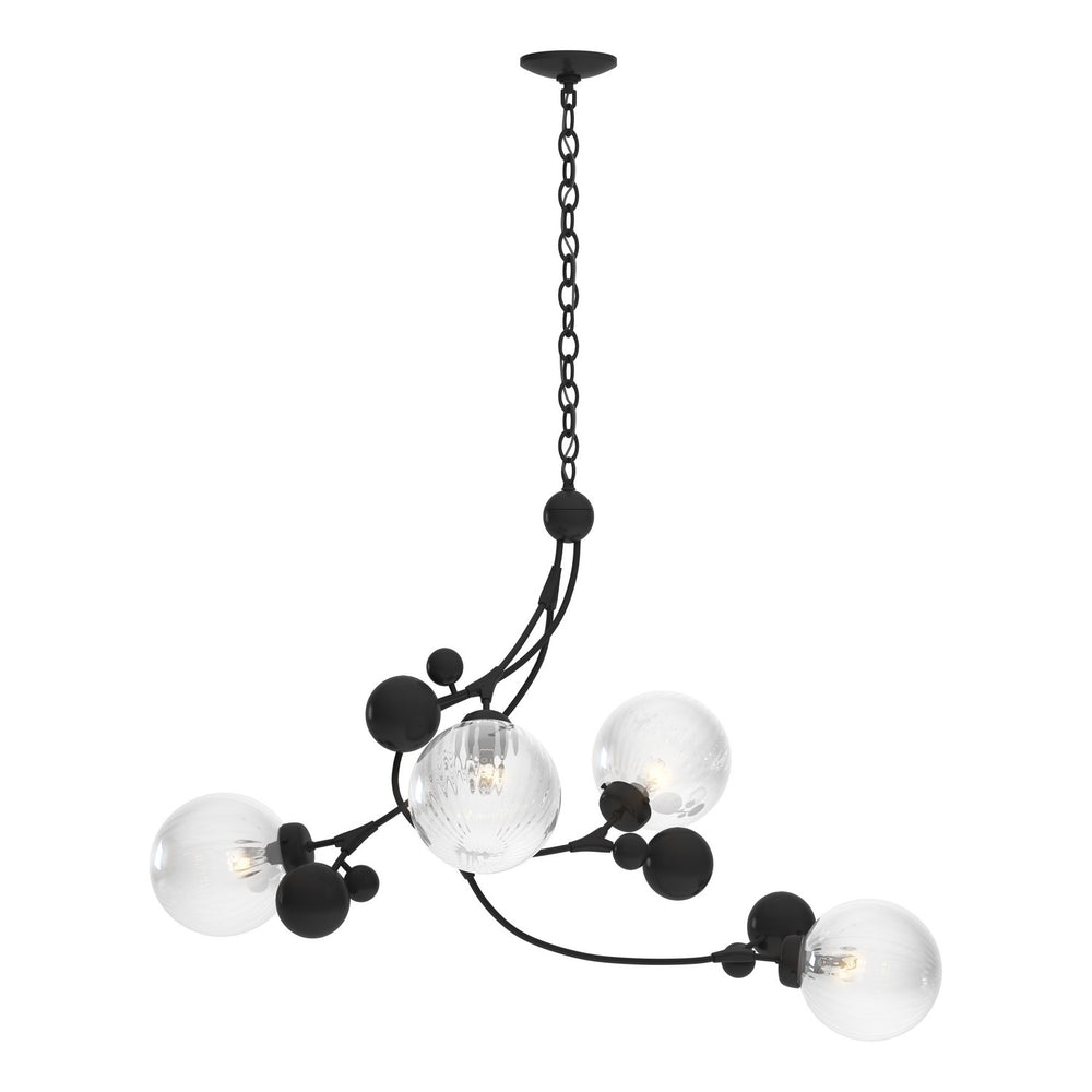 Hubbardton Forge - Four Light Pendant - Sprig - Black- Union Lighting Luminaires Decor