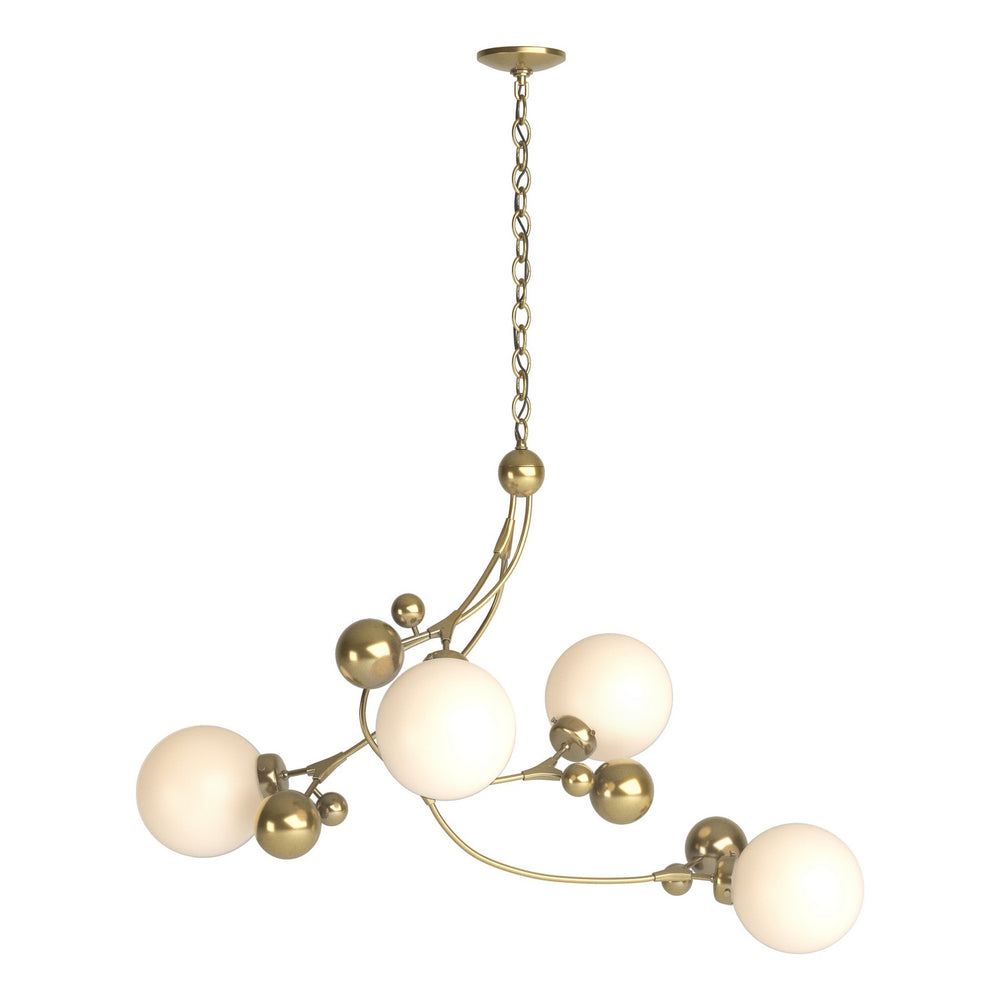 Hubbardton Forge - Four Light Pendant - Sprig - Modern Brass- Union Lighting Luminaires Decor