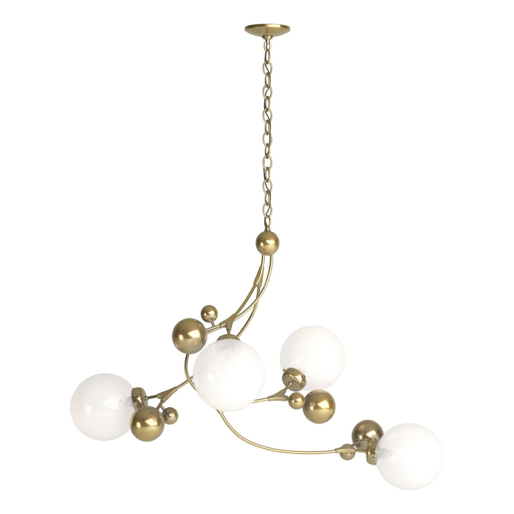 Hubbardton Forge - Four Light Pendant - Sprig - Modern Brass- Union Lighting Luminaires Decor