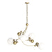 Hubbardton Forge - Four Light Pendant - Sprig - Modern Brass- Union Lighting Luminaires Decor