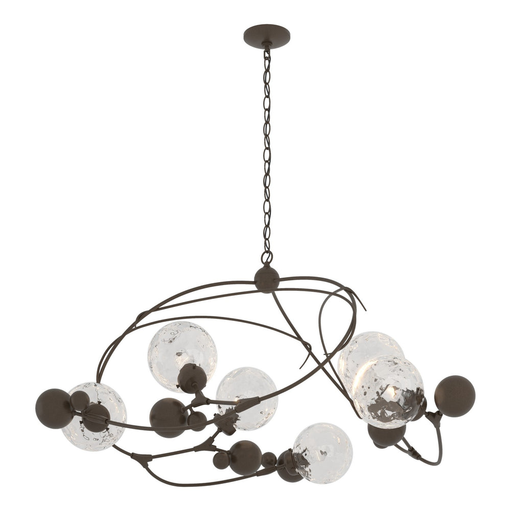 Hubbardton Forge - Six Light Pendant - Sprig - Bronze- Union Lighting Luminaires Decor