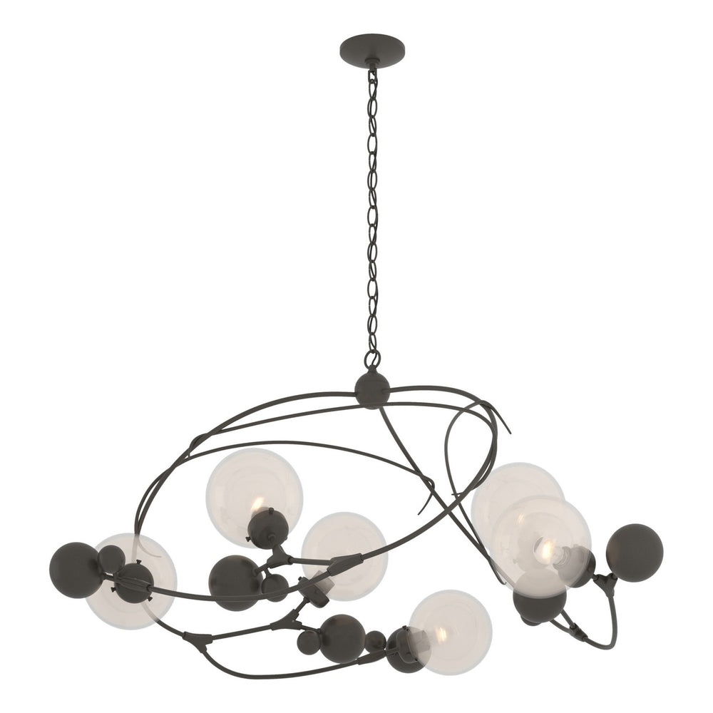 Hubbardton Forge - Six Light Pendant - Sprig - Dark Smoke- Union Lighting Luminaires Decor
