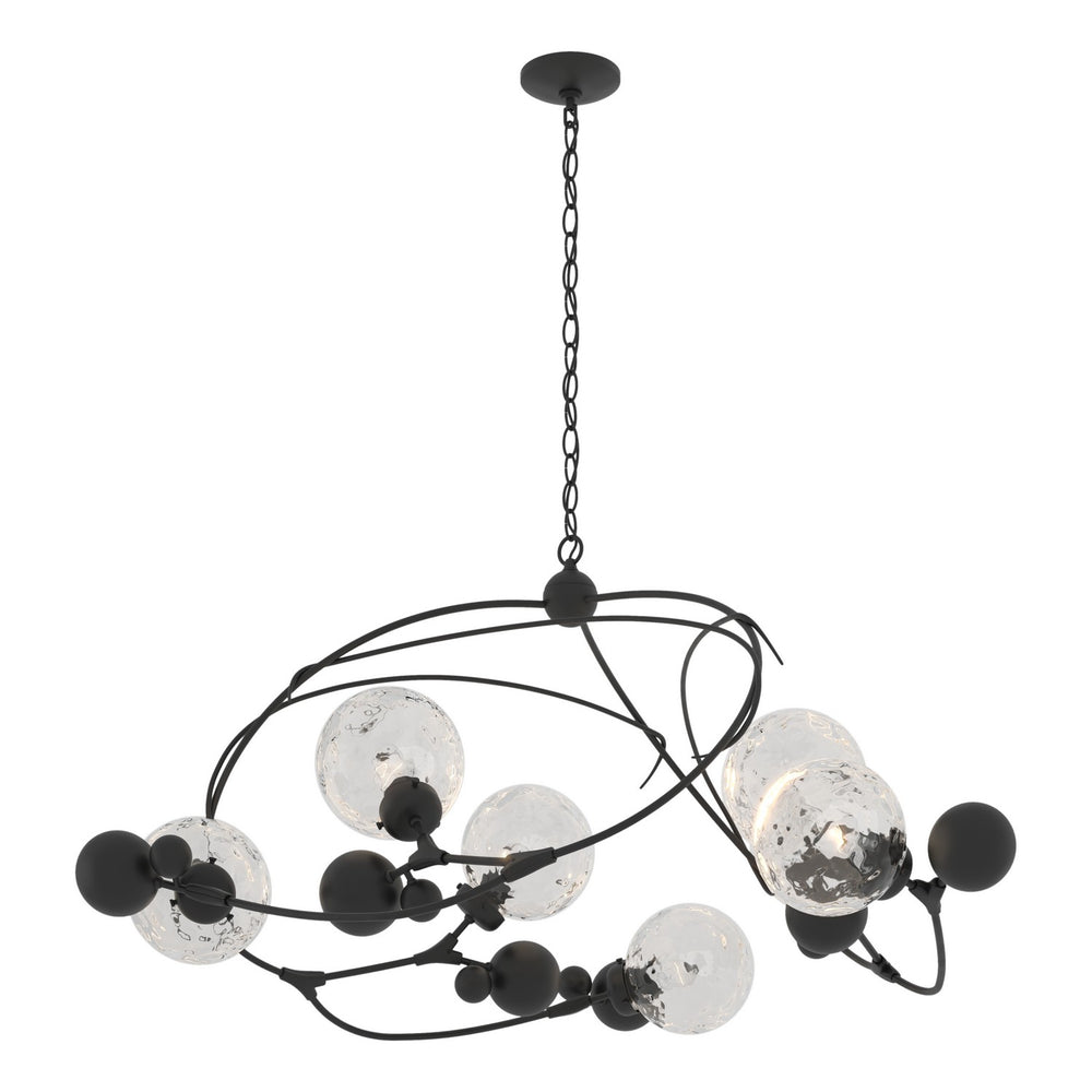 Hubbardton Forge - Six Light Pendant - Sprig - Black- Union Lighting Luminaires Decor