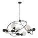Hubbardton Forge - Six Light Pendant - Sprig - Black- Union Lighting Luminaires Decor