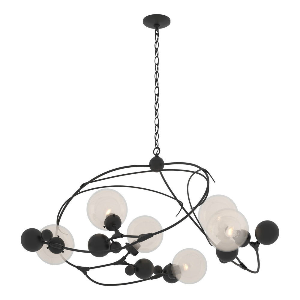 Hubbardton Forge - Six Light Pendant - Sprig - Black- Union Lighting Luminaires Decor