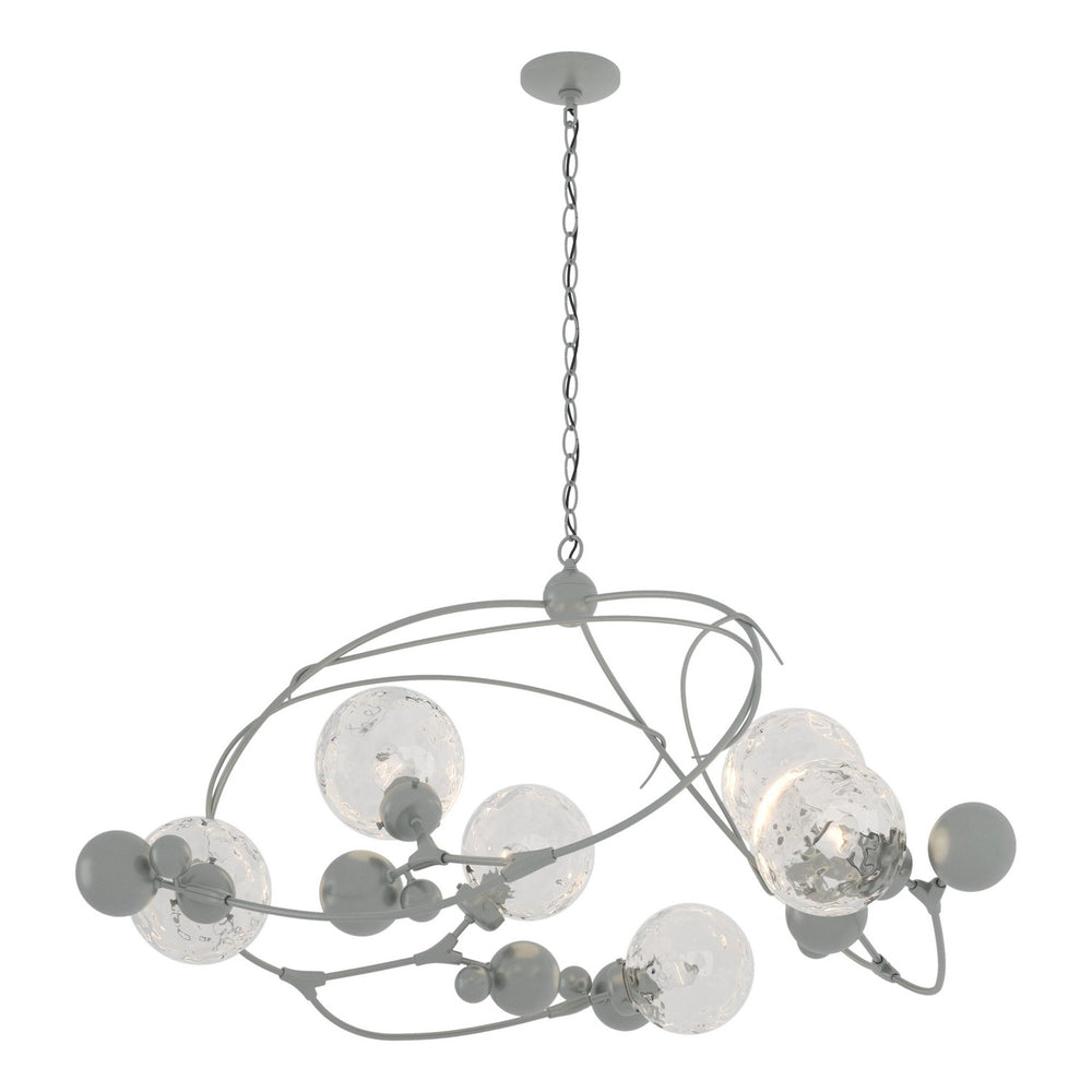 Hubbardton Forge - Six Light Pendant - Sprig - Vintage Platinum- Union Lighting Luminaires Decor