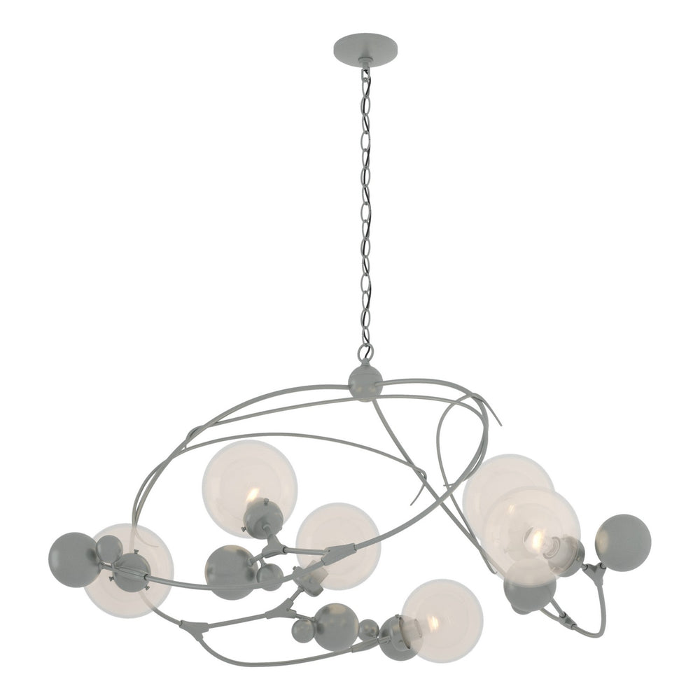 Hubbardton Forge - Six Light Pendant - Sprig - Vintage Platinum- Union Lighting Luminaires Decor