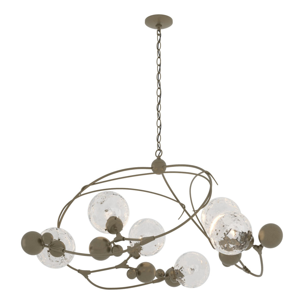 Hubbardton Forge - Six Light Pendant - Sprig - Soft Gold- Union Lighting Luminaires Decor