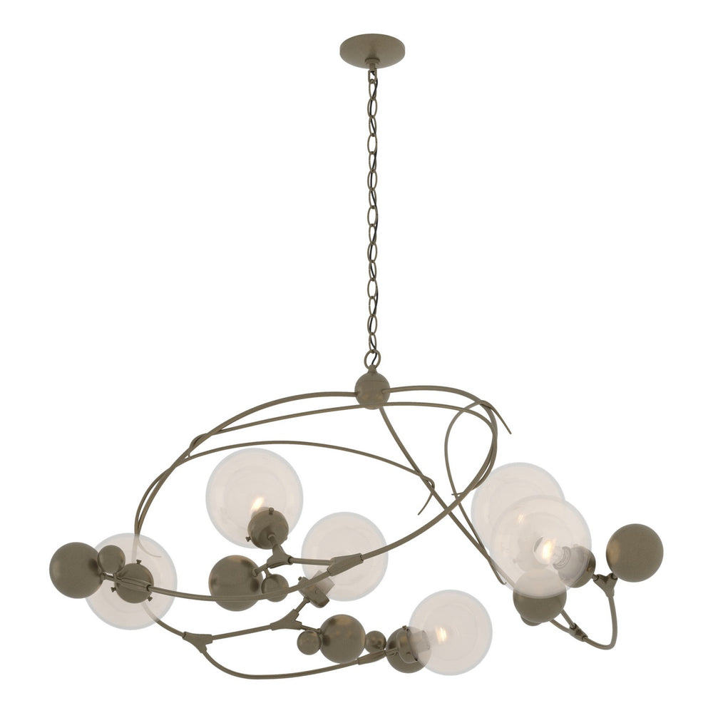 Hubbardton Forge - Six Light Pendant - Sprig - Soft Gold- Union Lighting Luminaires Decor