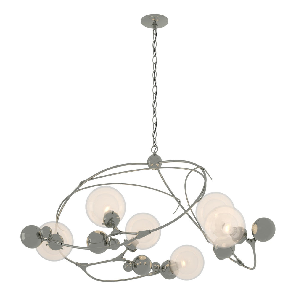 Hubbardton Forge - Six Light Pendant - Sprig - Sterling- Union Lighting Luminaires Decor