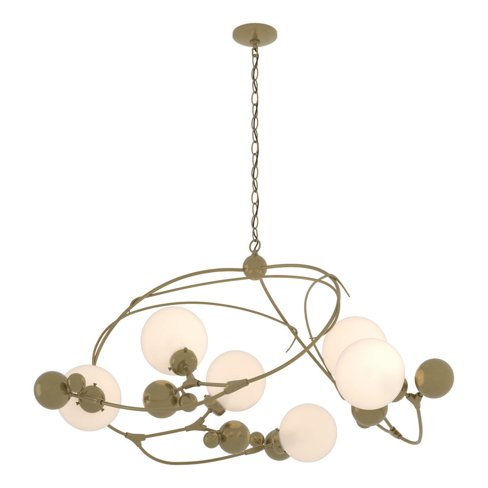Hubbardton Forge - Six Light Pendant - Sprig - Modern Brass- Union Lighting Luminaires Decor
