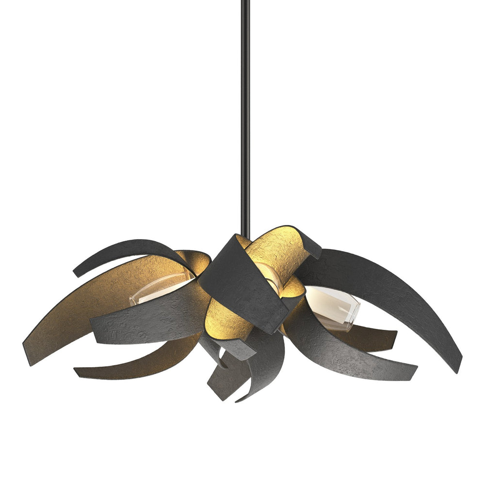Hubbardton Forge - Four Light Pendant - Corona - Black- Union Lighting Luminaires Decor
