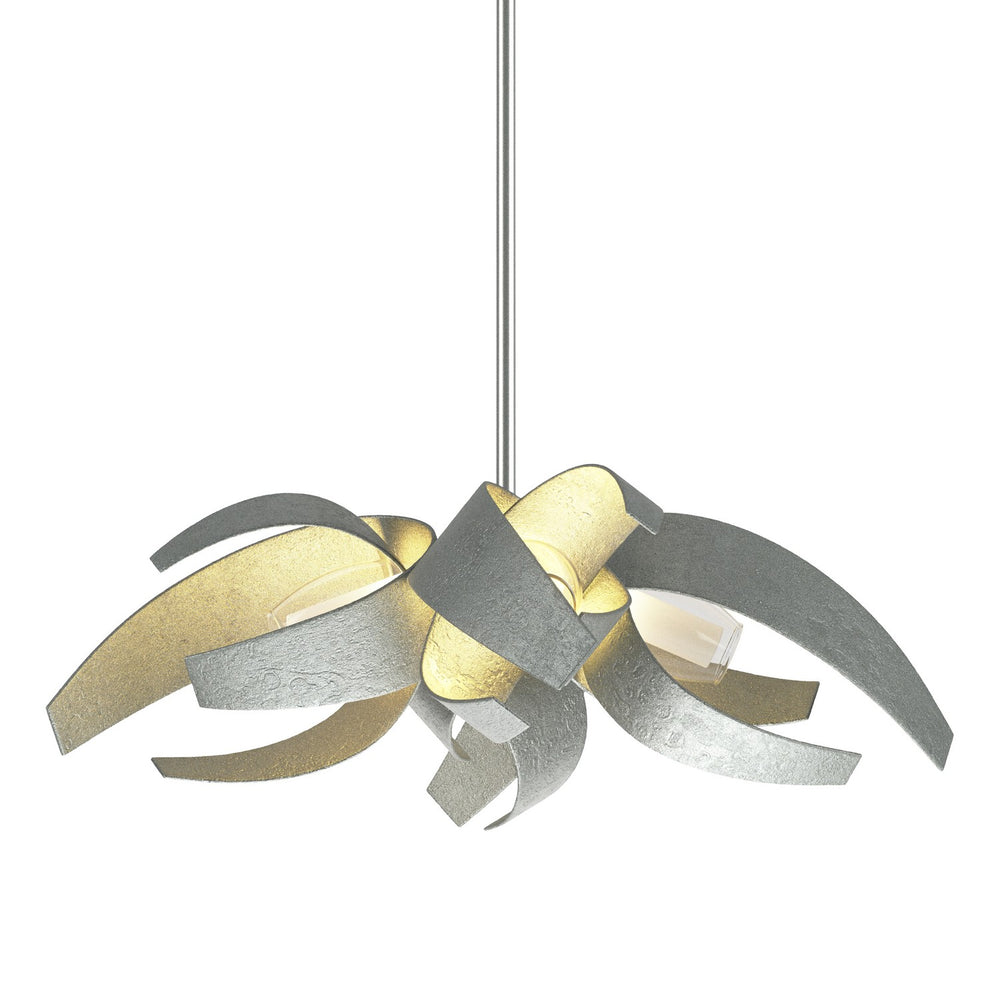 Hubbardton Forge - Four Light Pendant - Corona - Vintage Platinum- Union Lighting Luminaires Decor