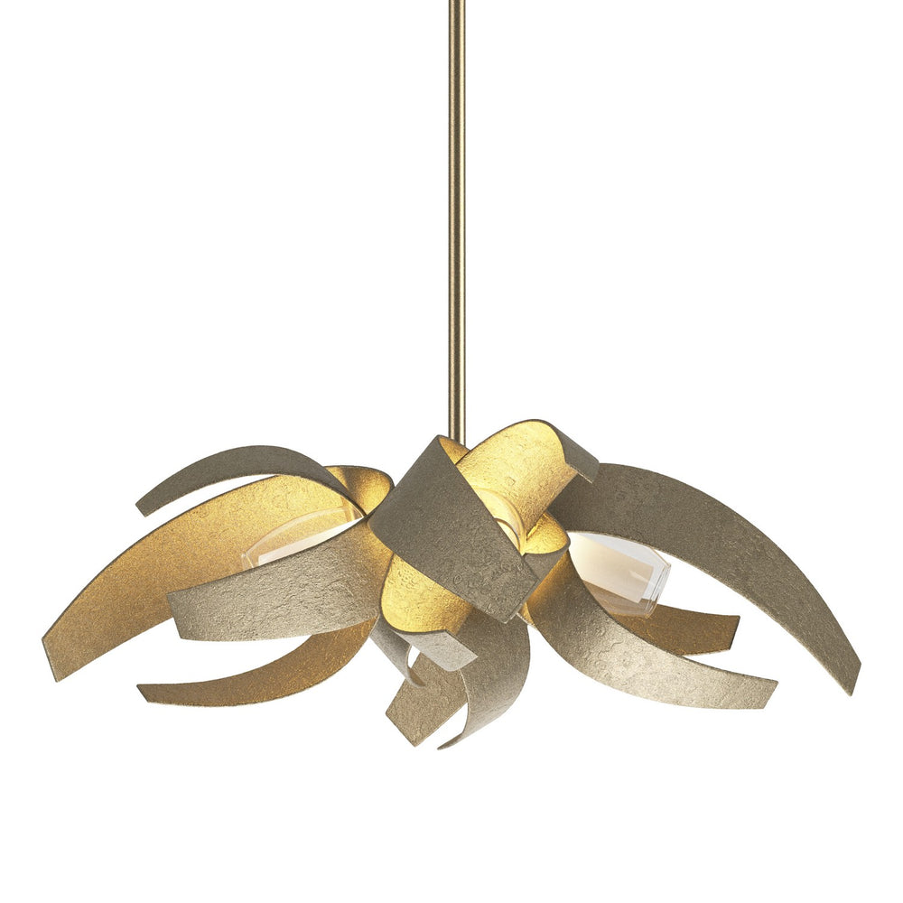Hubbardton Forge - Four Light Pendant - Corona - Soft Gold- Union Lighting Luminaires Decor