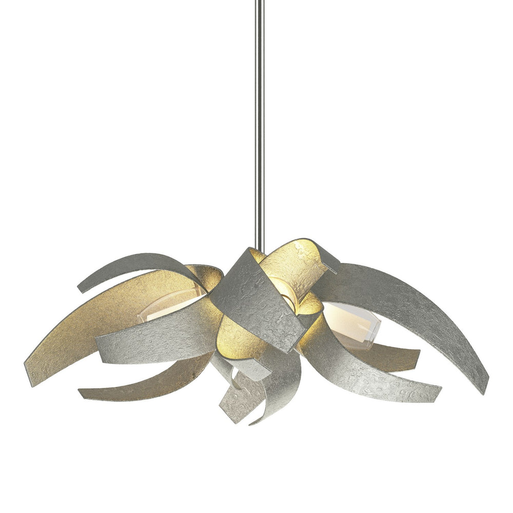 Hubbardton Forge - Four Light Pendant - Corona - Sterling- Union Lighting Luminaires Decor