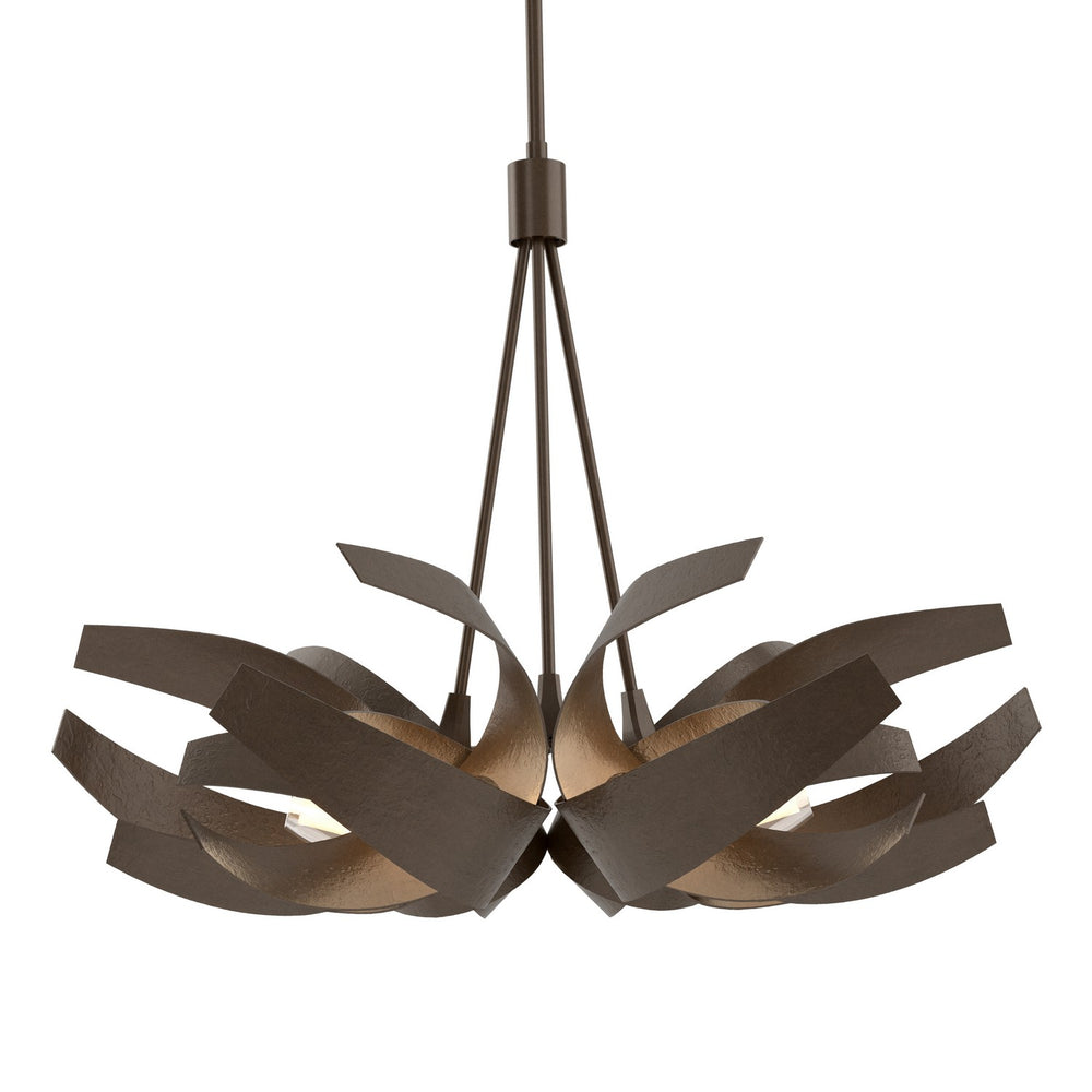 Hubbardton Forge - Six Light Pendant - Corona - Bronze- Union Lighting Luminaires Decor