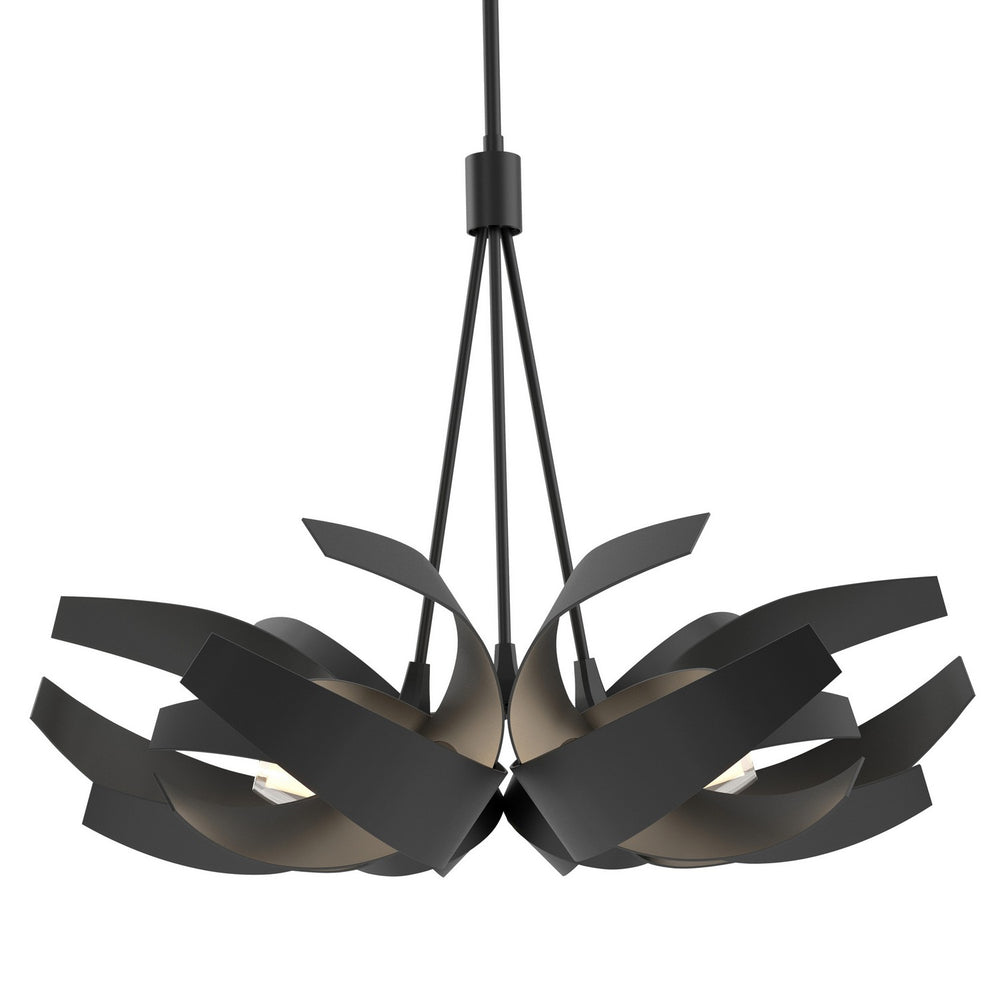 Hubbardton Forge - Six Light Pendant - Corona - Black- Union Lighting Luminaires Decor